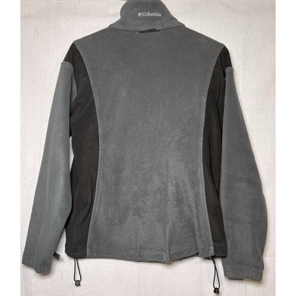 Columbia Core Interchange Women's Grey Black Zip Up Fleece Jacket Sz M - Picture 2 of 3